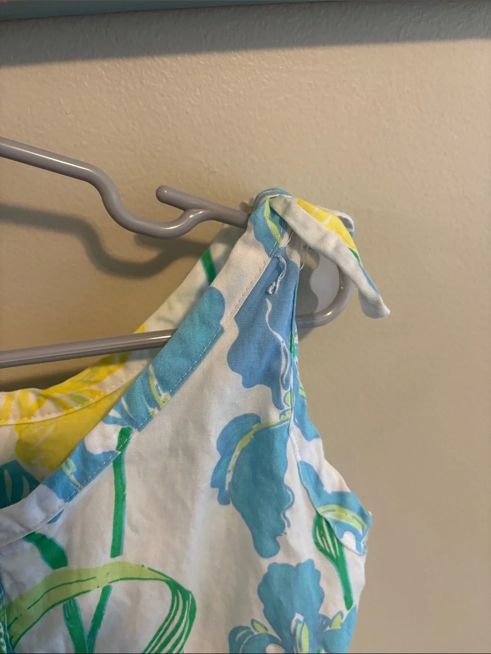 Lilly Pulitzer Girls Bloomin Irises Dress Size 7 Blue Yellow Floral Sleeveless